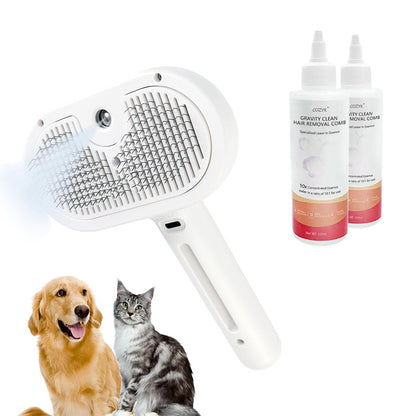 Cozyk™ Exclusive Patented Rechargeable Steam Pet Grooming Brush