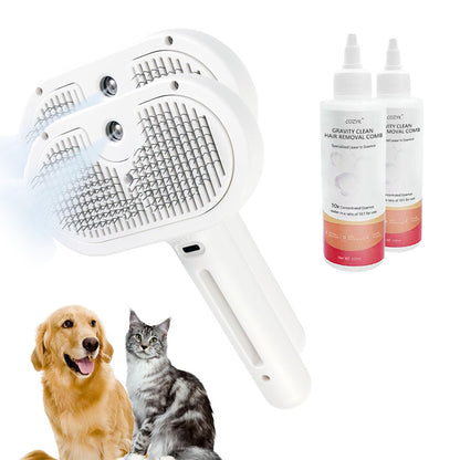 Cozyk™ Exclusive Patented Rechargeable Steam Pet Grooming Brush