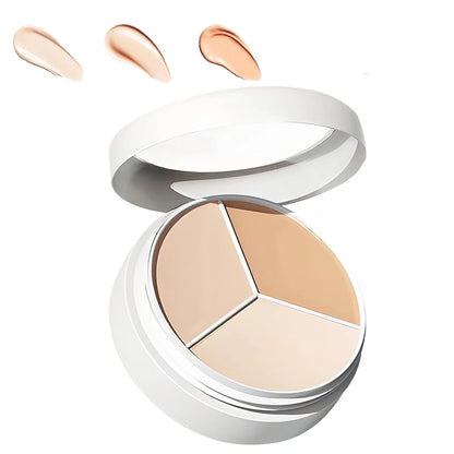 Waterproof Three-Color Concealer Palette – Full-Coverage & Moisturizing