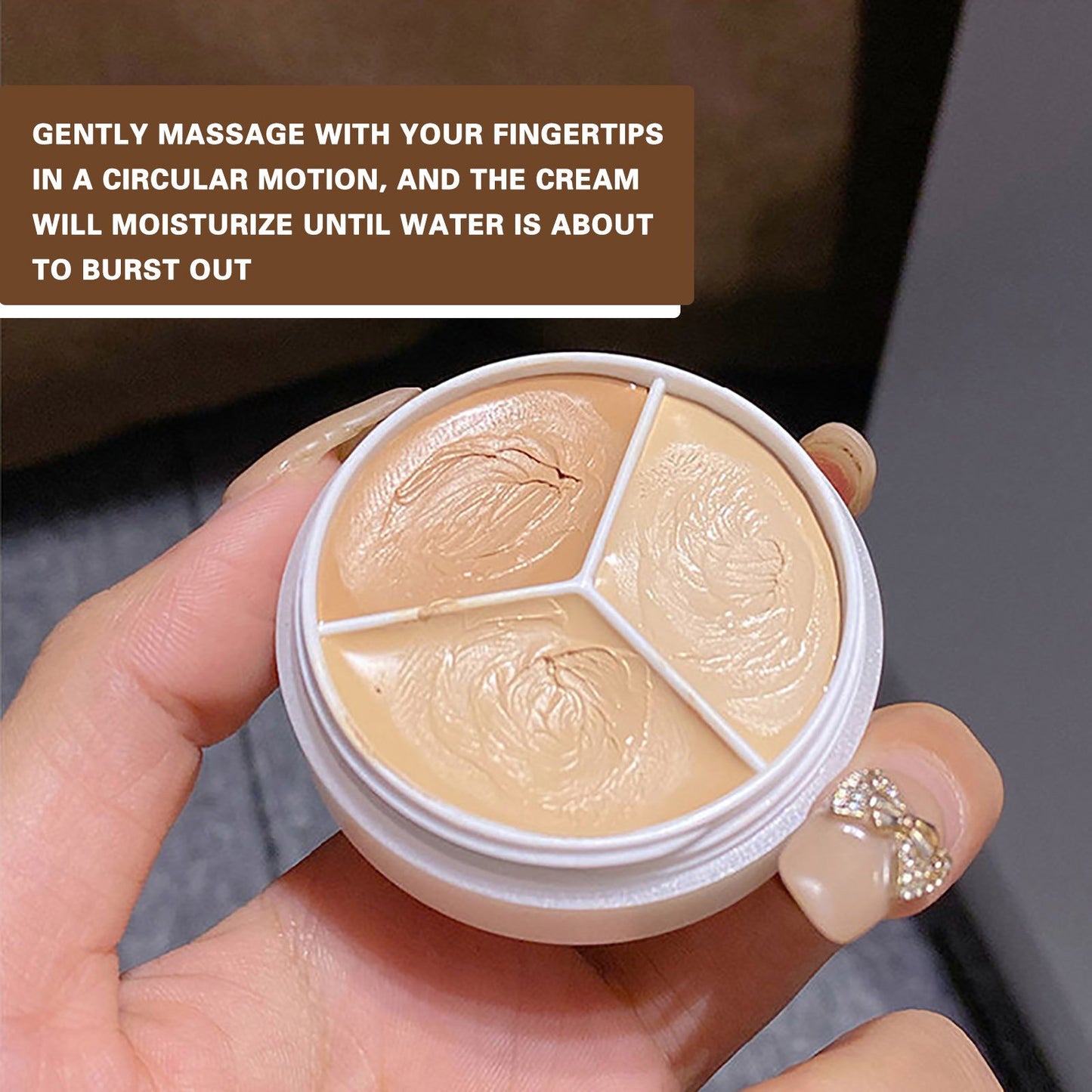 Waterproof Three-Color Concealer Palette – Full-Coverage & Moisturizing