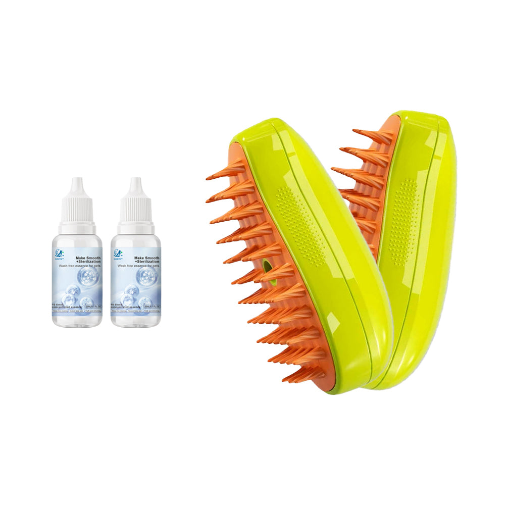 Cozyk™ Patented Exclusive Rechargeable Steam Pet Brush (95°F-113°F) for Pet Bathing