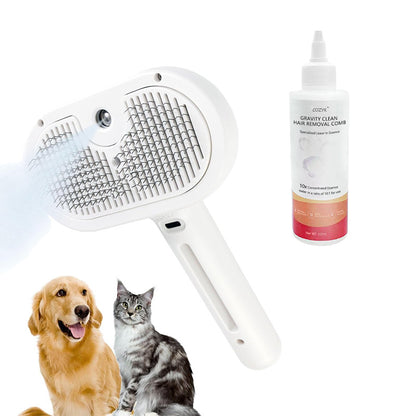 Cozyk™ Exclusive Patented Rechargeable Steam Pet Grooming Brush