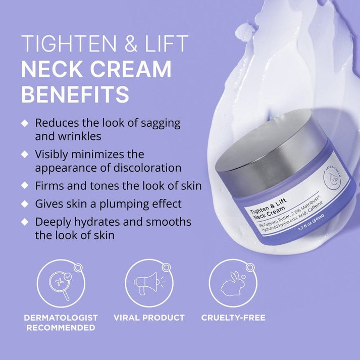 ⏰Last Day Sale 60% OFF💕Natural™ Tighten & Lift Firming Neck Cream for Crepey Skin