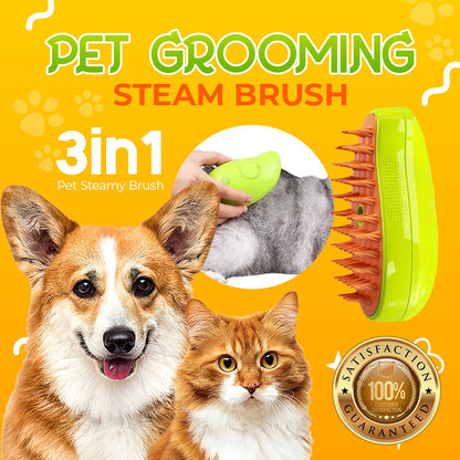 Pet Grooming Steam Brush